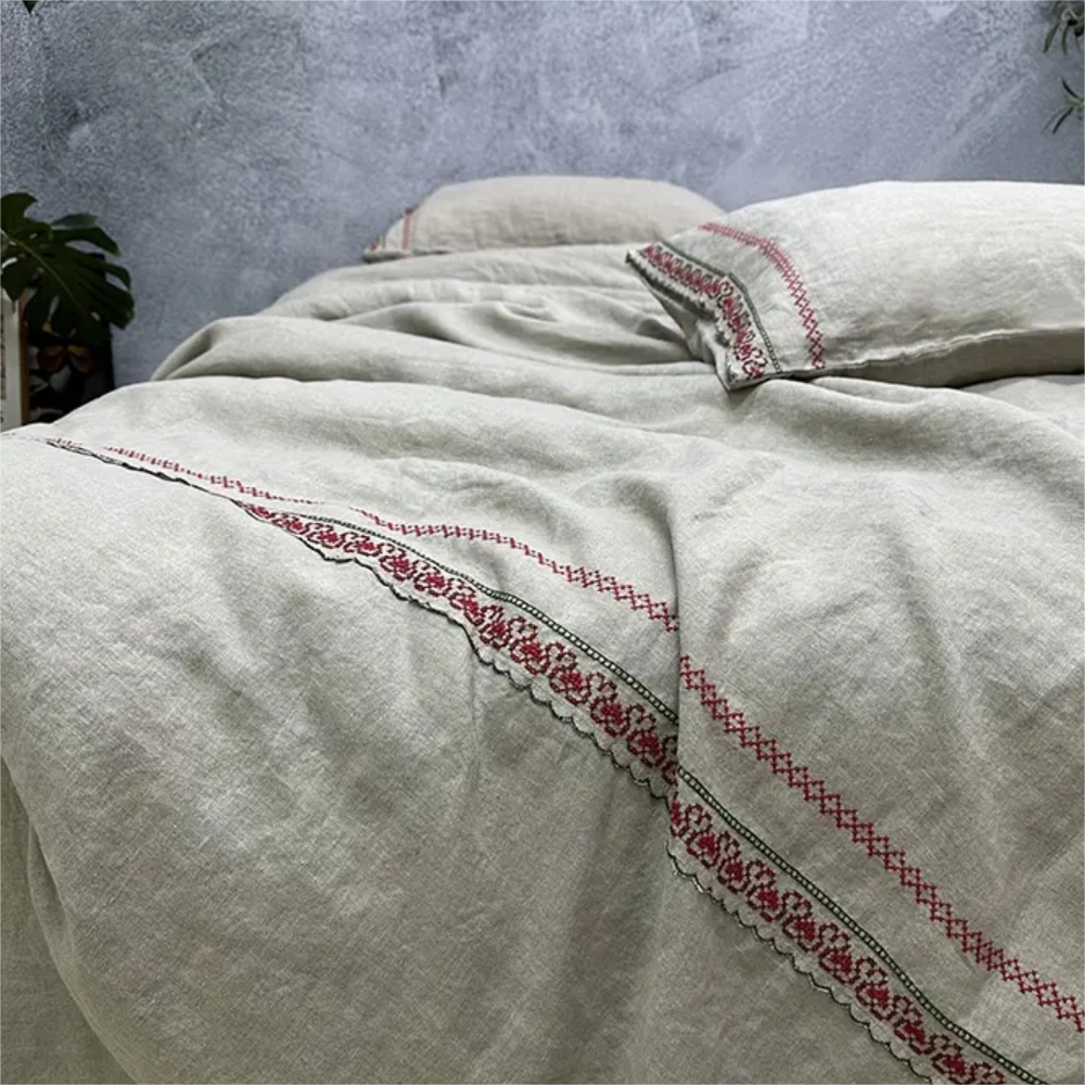 Persian-Inspired Ramie Four-Piece Bedding Set