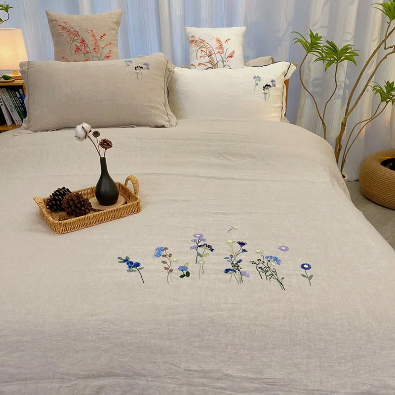 Natural Elegance Linen 4-piece Bedding Set