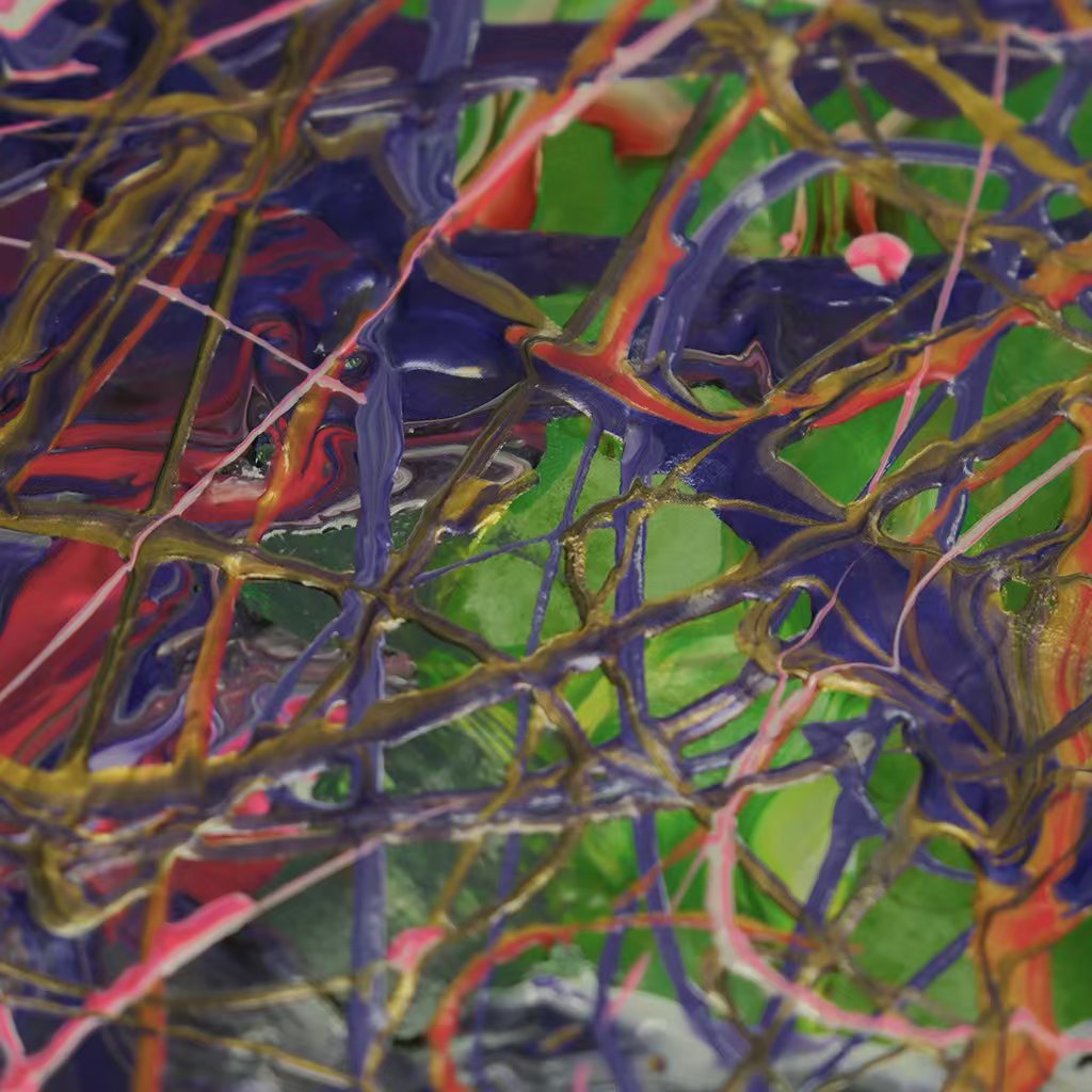 Colorful Rhythm and Violent Waves Artistic Print