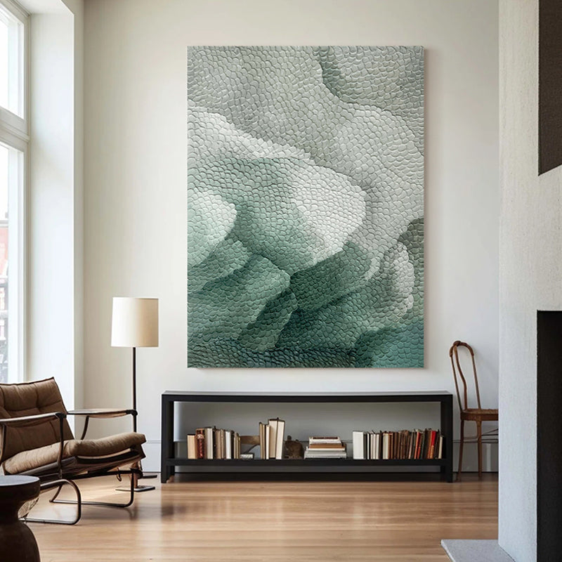Emerald Clouds Handmade Oil Painting