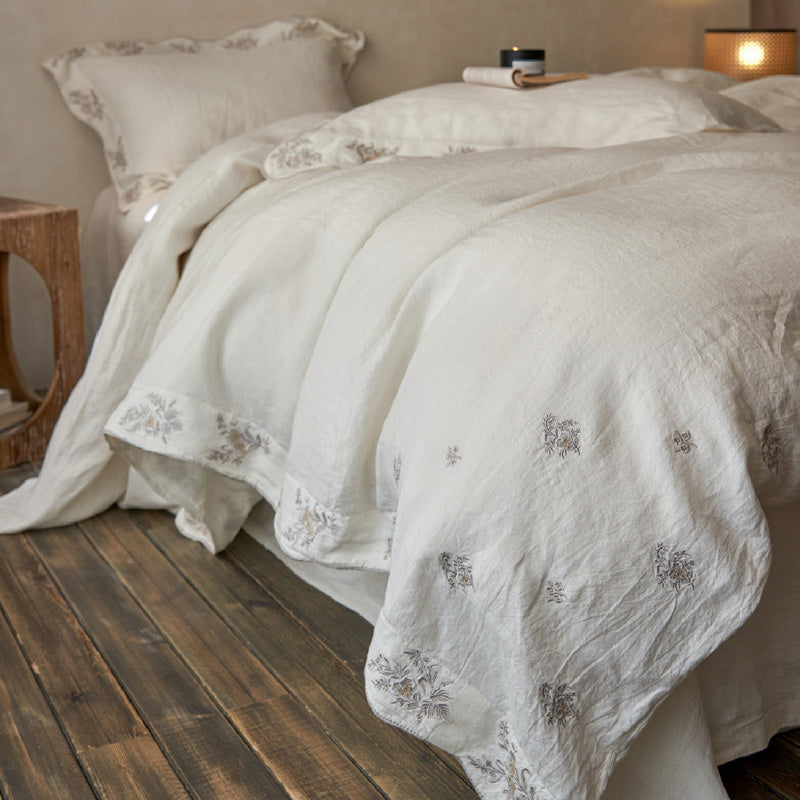 Natural Romance 100% Linen 4-piece Bedding Set
