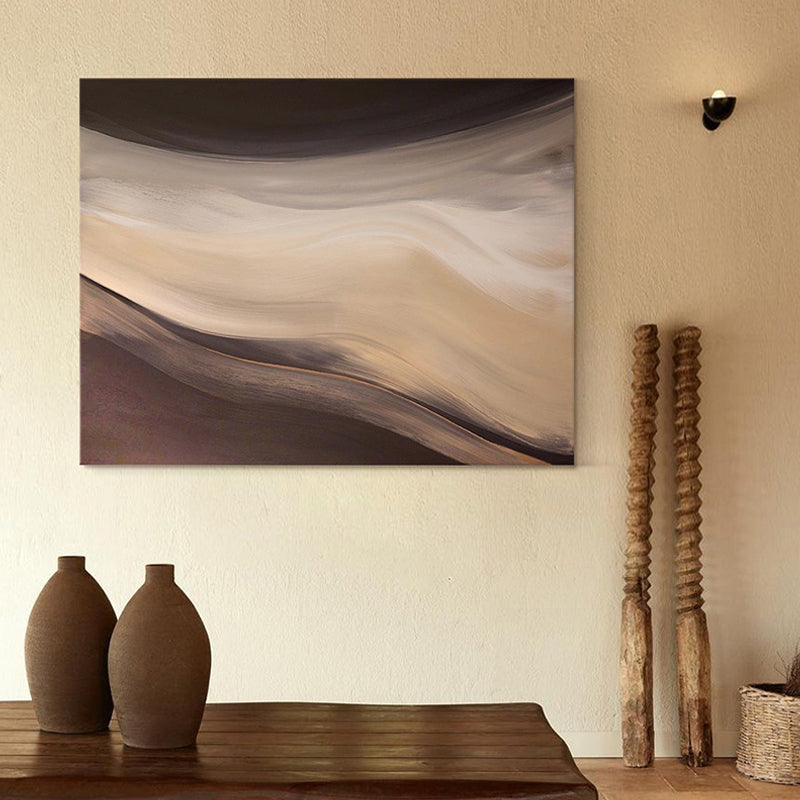 Midnight Desert Handmade Abstract Oil Painting
