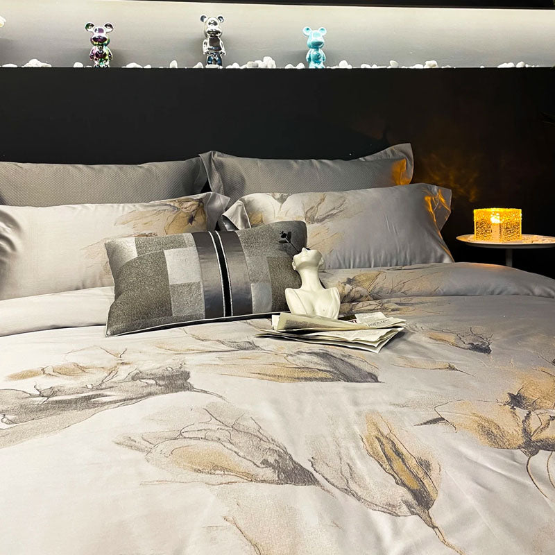 Tranquil Autumn Floral Bedding Set 100% Supima Cotton Material