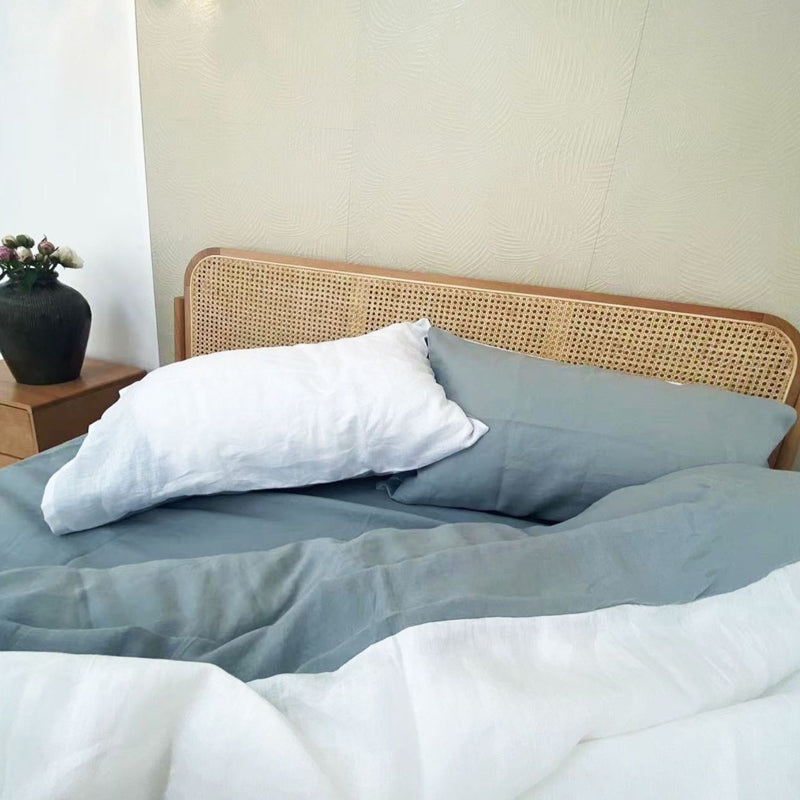 Vintage Reversible Linen 4-piece Bedding Set