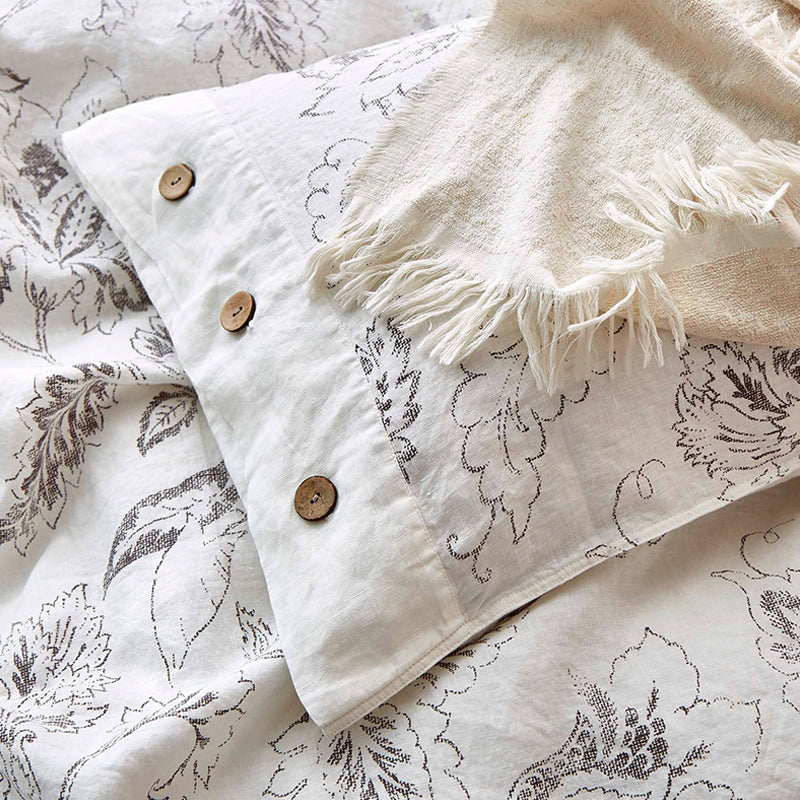 Garden Flowers 100% Linen 4-piece Bedding Set