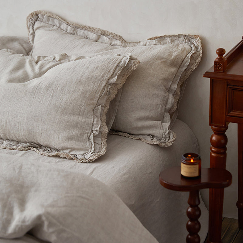 Natural Hemp Neutral 4-piece Bedding Set