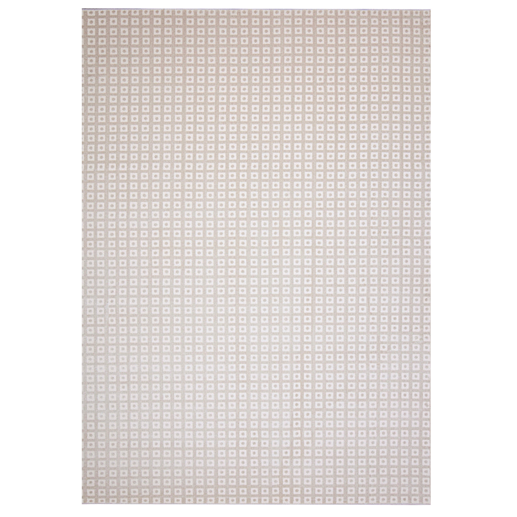 Playful Grid - High-low Blend Checkered Rug