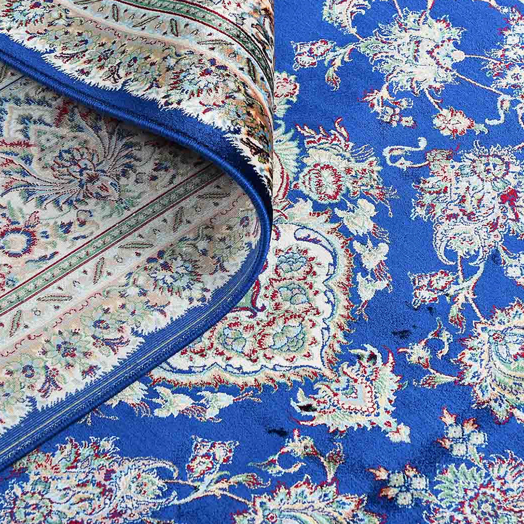 Silky Radiance of Modal Silk Crown Sapphire Rug