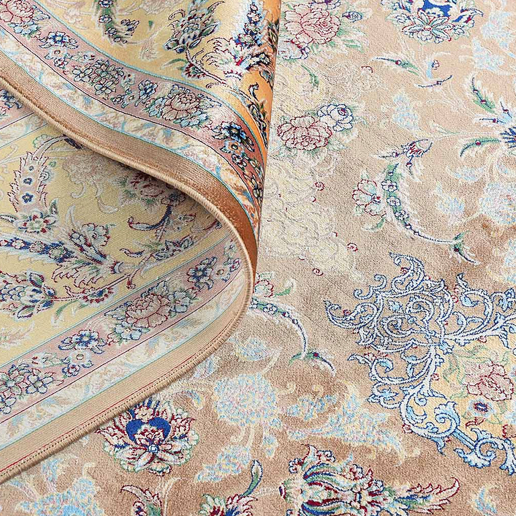 Golden Blossoms Silken Modal Silk Rug