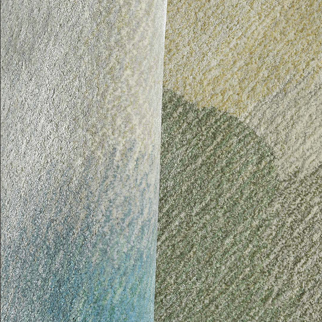 Eco-Friendly Soft Dreams of Azure Sky Tencel Rug
