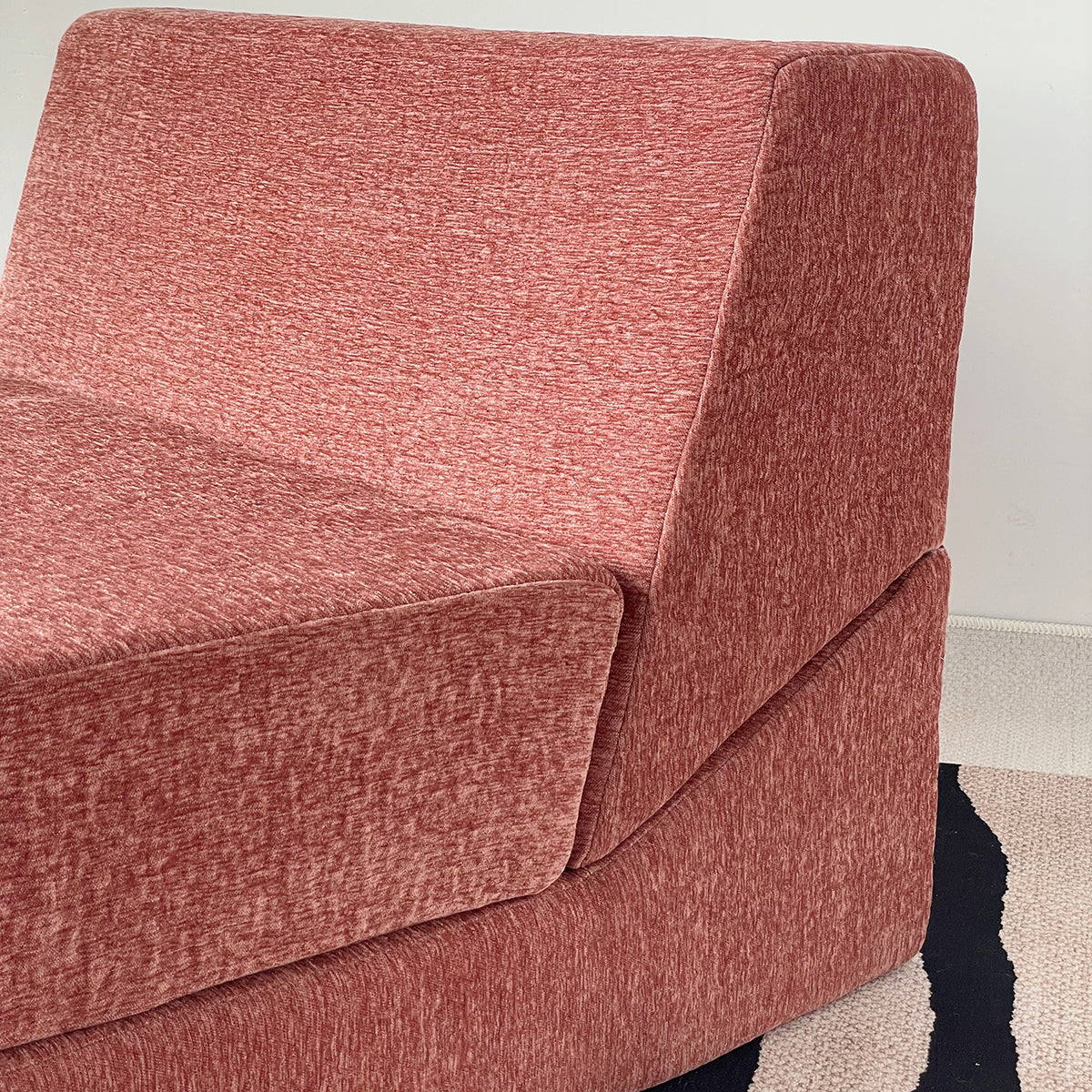 Multi-Functional Single Sofa Coral Red