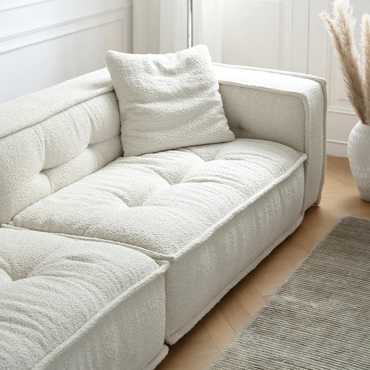 White Snowflake Fleece Modular Sofa