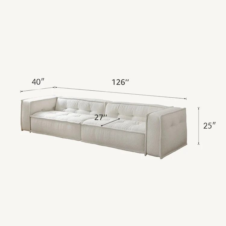 White Snowflake Fleece Modular Sofa