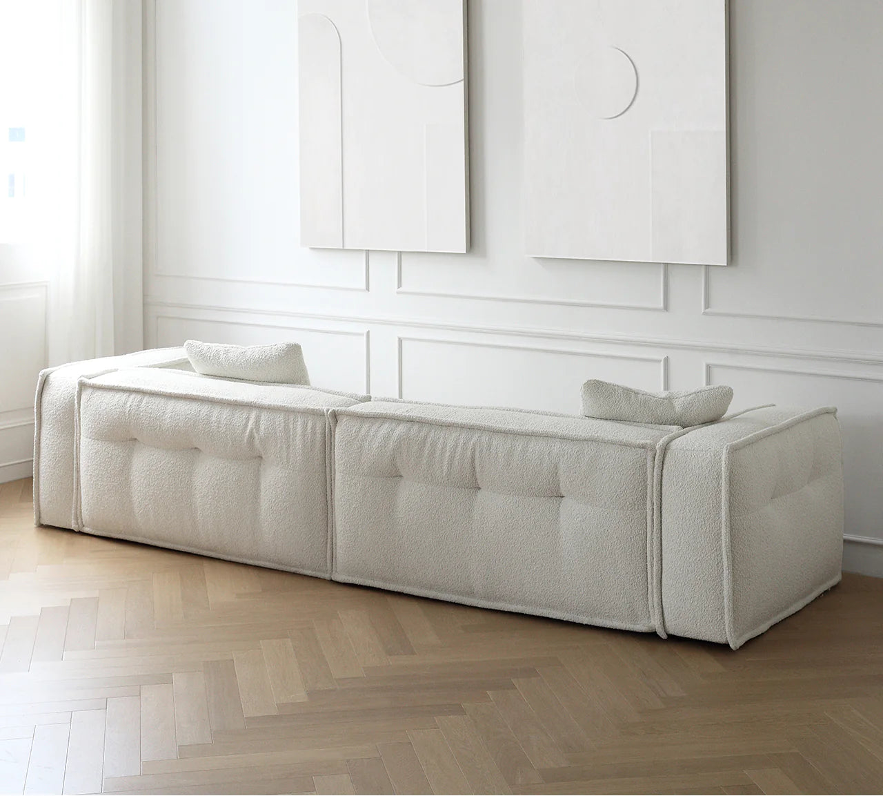 White Snowflake Fleece Modular Sofa