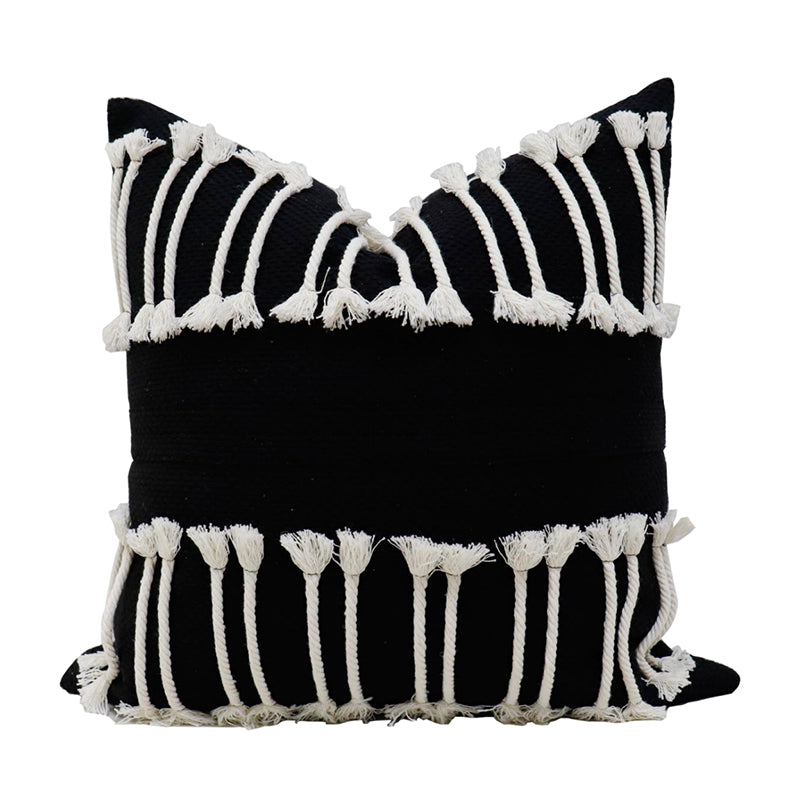 Monochrome Elegance Cotton&Linen Pillow