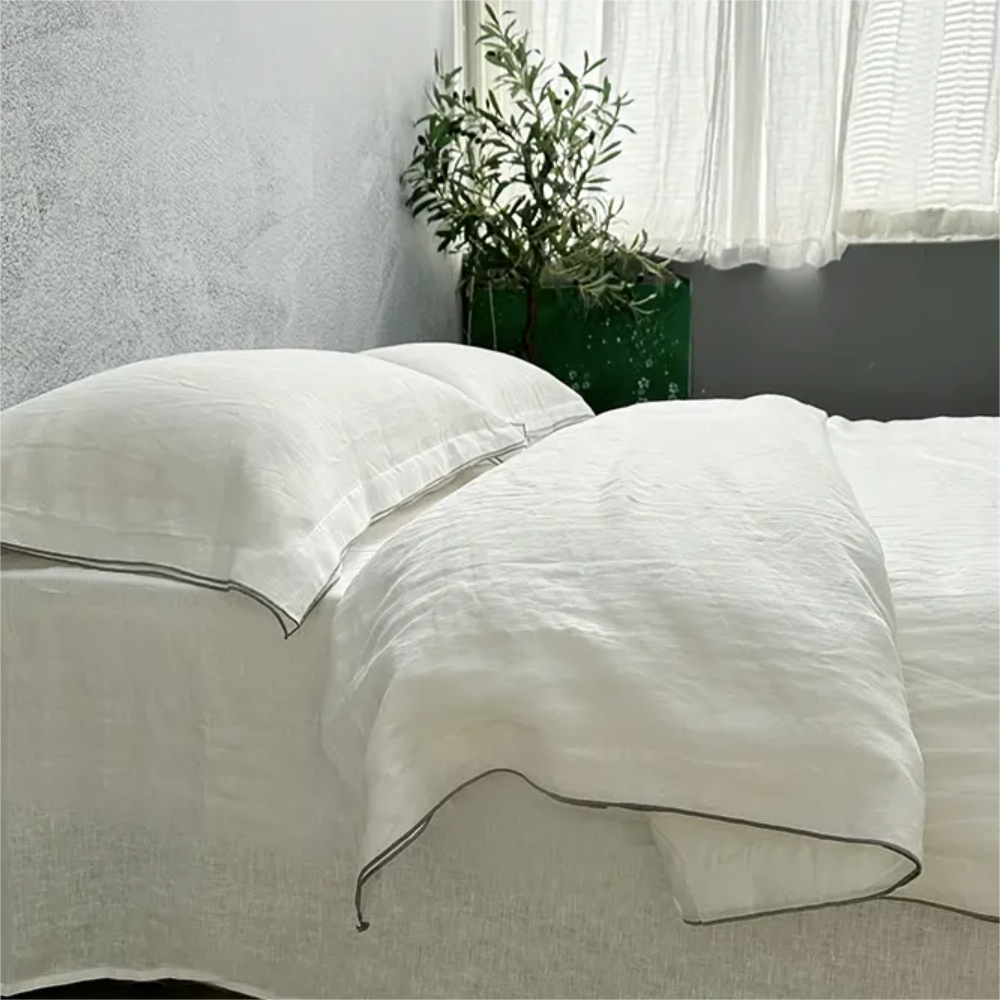 Italian-Inspired Minimalist Pure Linen Bedding Set