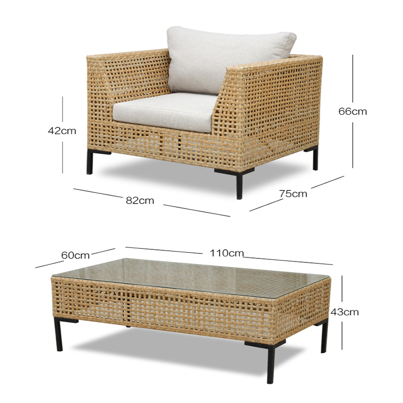 Rattan Wicker Sofa Set