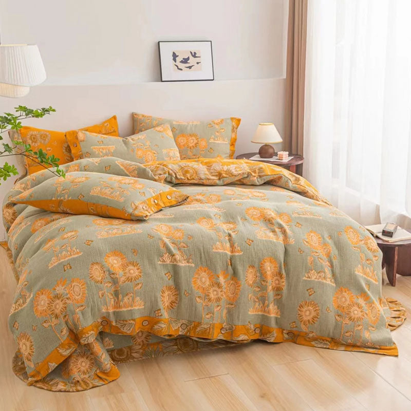 Sunshine Sunflower Bedding Set 100% Pure Cotton