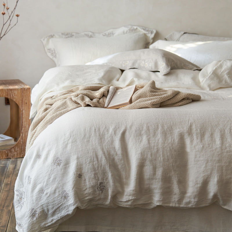 Natural Romance 100% Linen 4-piece Bedding Set