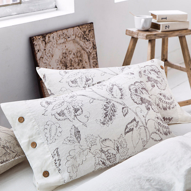 Garden Flowers 100% Linen 4-piece Bedding Set