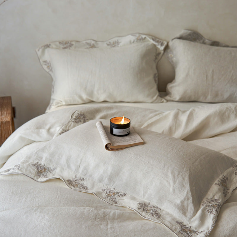 Natural Romance 100% Linen 4-piece Bedding Set