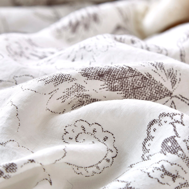 Garden Flowers 100% Linen 4-piece Bedding Set